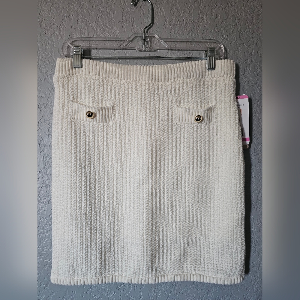 French Connection Women's Knit Textured Mini Sweater Skirt Size Small